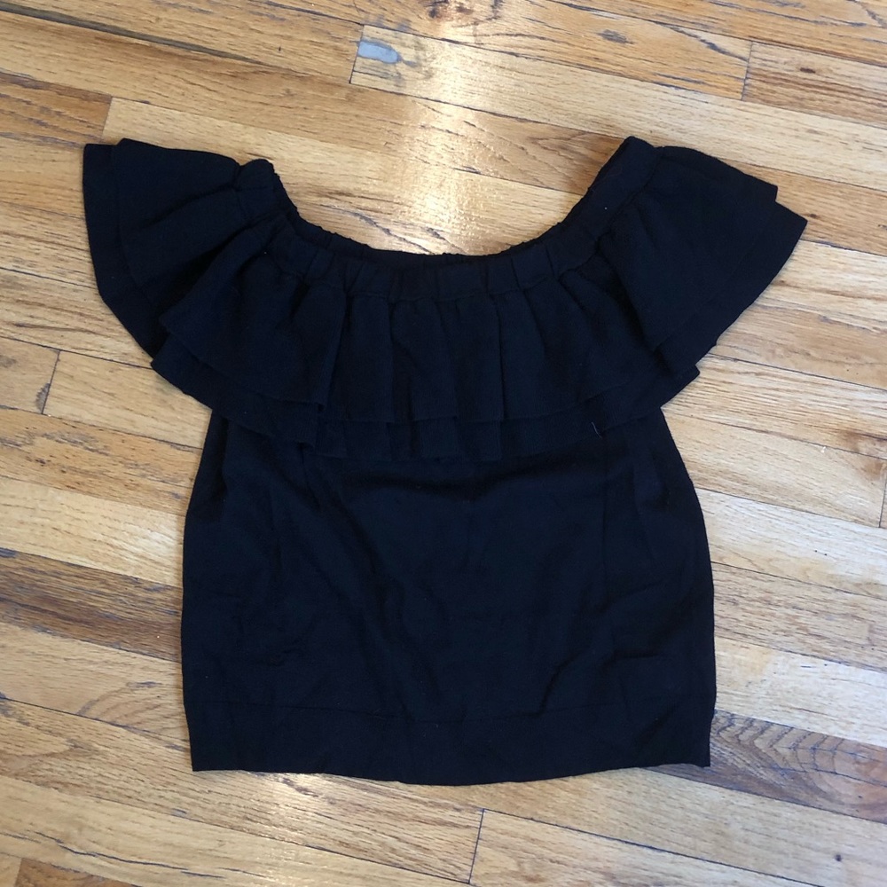 J.Crew Off The Shoulder Black Sweater Size L - Picture 5 of 5